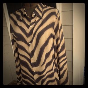 Ralph Lauren size 12 zebra print shirt